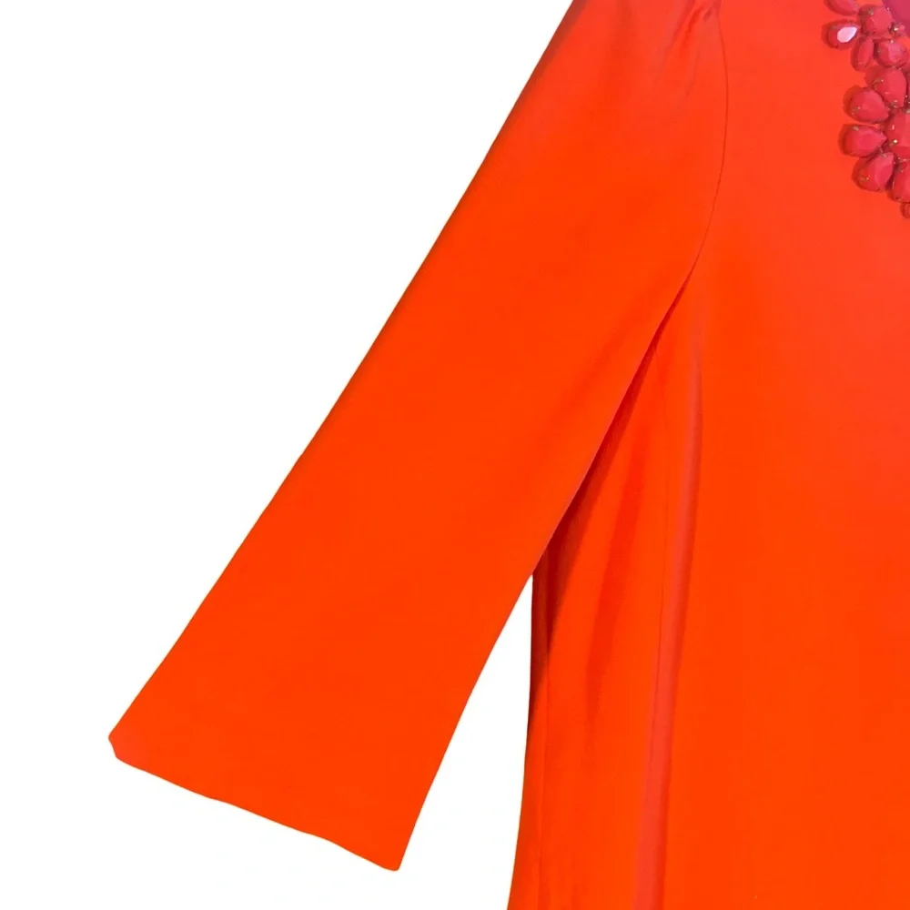 Kate Spade NWT Orange Gemstone Neckline Vanessa Top in carnelian SIZE 4 - Picture 6 of 12